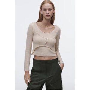 Zara cropped wool sweater